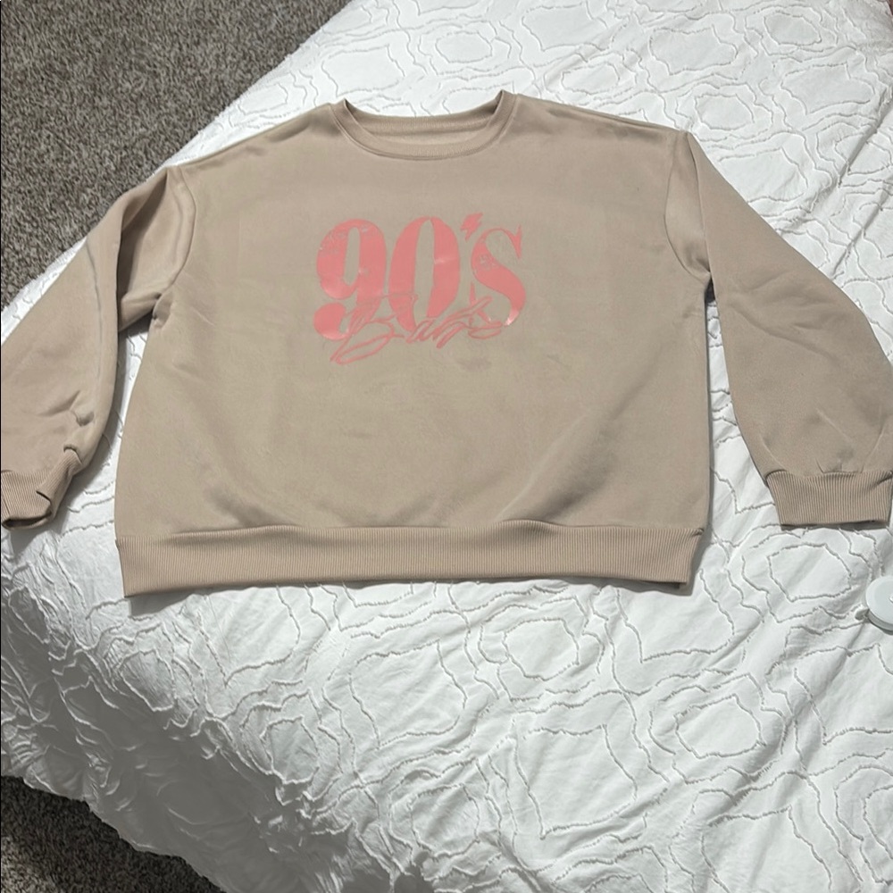 Beige 90's Baby Sweatshirt